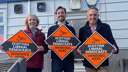 Susan Murray MP, Adam Harley, Alex Cole-Hamilton MSP